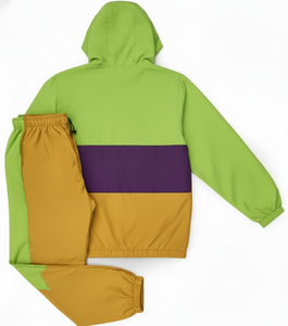 Ensemble survêtement streetwear pour homme, veste courte coupe-vent 2 pièces sur mesure, fabriqué en usine, fermeture éclair cargo, nylon polyester - Product Image 5