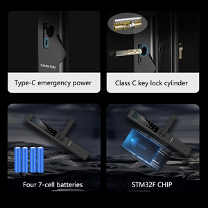 Krovi XC05 Chi Phí Cao Không Thấm Nước Ngoài Trời Nhôm Khóa Thông Minh Cách Điện Mật Khẩu Vân Tay Chức Năng Cửa Gỗ Mã Mạng - Product Image 6