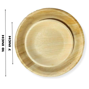 2025 dernières assiettes à dîner en feuille de palmier Areca assiettes en feuille de palmier en bambou compostables assiettes de fête carrées/rondes robustes jetables - Product Image 2