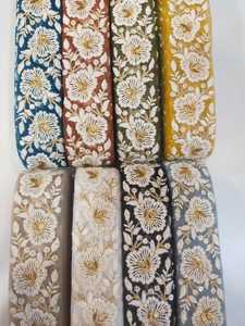 Ruy Băng Sari Trang Trí Ren Trang Trí Viền Hoa Sari Thổ Nhĩ Kỳ Trang Trí Vải <span class=keywords><strong>Jacquard</strong></span> Dân Tộc Một Mặt Vải <span class=keywords><strong>Jacquard</strong></span> Hoa - Product Image 2