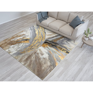 Tapis imprimé marbre abstrait - Moderne, Luxe, Extérieur, Design à l'encre à l'alcool, Tapis fin non tissé - Product Image 5