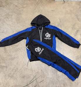 Survêtements pour hommes en nylon de qualité supérieure avec fermeture éclair Tissu respirant avec broderie personnalisée Toutes les tailles Tissu en nylon personnalisé de qualité supérieure - Product Image 5