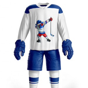 Ensembles d'uniformes de hockey sur glace 2025 – Qualité supérieure, design vintage, impression par sublimation, 100 % polyester, respirant et séchage rapide - Product Image 1