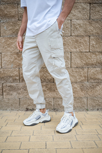 Pantalones Cargo Casuales Ligeros de Primera Calidad para Hombre, Personalizables, de Poliéster, con Cordón Ajustable en la Cintura, de Color, con Corte Recto - Product Image 4