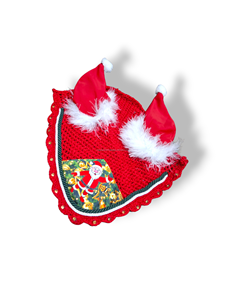 Tenue de mode de vacances Équipement sur le thème de Noël Beau bonnet d'oreille Produit équestre Voiles de mouche de cheval Filet d'oreille avec boucle - Product Image 4