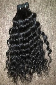 Extensions de cheveux bouclés noirs indiens Remy de haute qualité, non traités, provenant d'un seul donneur, cheveux vierges bruts, extrémités tirées individuellement, cheveux bruts - Product Image 3