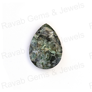 ขายดีเครื่องประดับทอง14K ทำด้วยมือคุณภาพดี16X22mm อัญมณีทองแดงแบบหลวมรูปลูกแพร์มรกต - Product Image 5