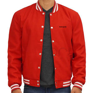 Vente en gros Veste Letterman à col montant de haute qualité pour hommes, design surdimensionné personnalisé pour l'hiver - Product Image 1