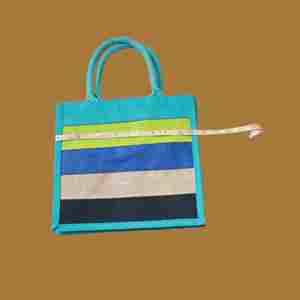 <b>Personalised</b> Large Jute Tote <b>Bag</b> with Wild Flowers Floral Design Customised Shopping and <b>Gift</b> <b>Bag</b> - Product Image 3