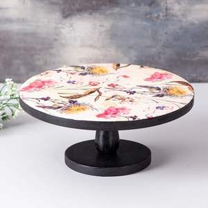 Base para Pastel de Madera de Acacia Rústica con Cúpula de Vidrio, Base para Servir Pastel de Madera Natural Premium al Mejor Precio - Product Image 5