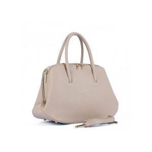 Sac à main en cuir véritable fabriqué en Italie, fermeture éclair, beige, capacité 2-2,9 L, bandoulière - Product Image 2