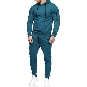 Vêtements de sport pour hommes Jogging Hoodies et pantalons de survêtement 2 pièces Survêtement Fitness Costumes pour hommes Survêtement vierge pour hommes - Product Image 3