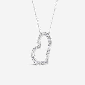 จี้ทอง 14K ประดับเพชรโมอิสซาไนต์ทรงกลมรูปหัวใจ ดีไซน์ทันสมัย - Product Image 4