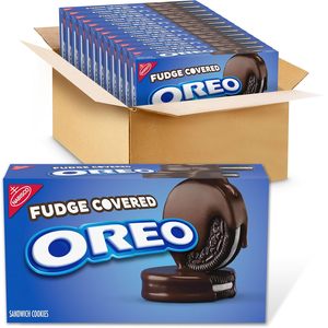OREO Galletas Sandwich de Chocolate Cubiertas con Fudge, Sabor Original, Cajas de 12-7.9 oz - Product Image 6