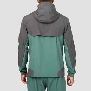 High Quality Men Embroidery Logo Custom Design Outdoor Windbreaker Zip up Softshell Sweat Suit For Men - Product Image 4