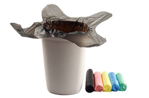 Bolsas de basura con mango en forma de S HANPAK de alta calidad en rollo Precio de fábrica con productos de plástico de calidad de servicios OEM - Product Image 2