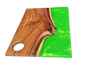 Planche à découper en bois et résine époxy pour cadeau de pendaison de crémaillère Planche à découper en résine logo personnalisé en gros pour couper les fruits et les viandes - Product Image 5