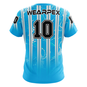 Ventes en gros d'usine, uniformes d'équipe de football personnalisés de haute qualité, maillot de football bleu et blanc, maillot de football pour jeunes, maillot de football pour hommes - Product Image 3