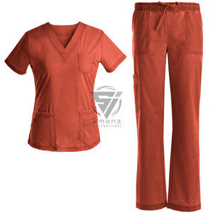 Uniformes Quirúrgicos Elásticos de Manga Corta Lavables con Logotipo Personalizado para Doctores y Enfermeras, Colores Nuevos, Más Vendidos - Product Image 1