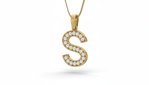 Colgante de Alfabeto S de Oro y Diamantes de Primera Calidad en Oro Blanco de 18K con Diamantes Reales, Joyería Fina Personalizada Elegante, Regalo de Lujo - Product Image 4
