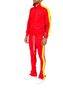 2025 vente en gros hommes personnalisé Polyester hiver polaire côté rayure 2-en-1 conception pantalons de survêtement survêtement ensembles unisexe - Product Image 6