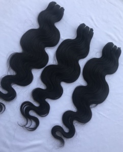 22" Inch Long Good Quality Affordable Black Raw Virgin Peruvian Cuticle Aligned Human Hair <b>Body</b> <b>Wave</b> Bundles Extensions Vendor's - Product Image 4