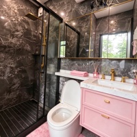 Cabane Apple rose de 40 pieds, 26 m², maison préfabriquée, bureau modulaire, pod de villégiature pour jardin, disponible dès maintenant