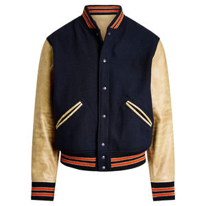 Leather Sleeves Warm <b>Plus</b> <b>Size</b> OEM Custom Logo High Quality Letterman Varsity <b>Jacket</b> for Women Sport Style varsity <b>jacket</b> - Product Image 1