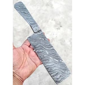 Custom Handmade 9-Inch Damascus Steel Chef Cleaver Knife with Unique <b>Leather</b> Sheath Beautiful Handle Customizable Supported - Product Image 3