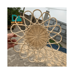 Eco Friendly Handmade Woven Rattan Round Country Style <b>Placemats</b> Natural <b>Dining</b> <b>Table</b> Mats for Babies & Kids - Product Image 1