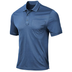 Jersey de golf de manga corta con patrón sólido para hombre, absorbe la humedad para Polo, venta al por mayor, directo del fabricante - Product Image 1