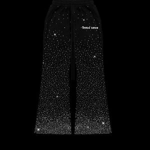 Custom Mens <b>Zip</b>-Up Full-Face <b>Hoodie</b> & Sweatpants Set Acid Wash Rhinestone Reflective Streetwear Custom Manufacturer - Product Image 3