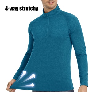 Custom Factory OEM Service <b>Sweatshirts</b> Hoodies Mock Neck <b>Zip</b> up <b>Sweatshirts</b> for <b>Men</b> High Quality Cotton <b>Half</b> <b>Zip</b> cotton blended - Product Image 2