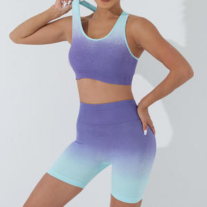 2025 ropa deportiva de manga larga conjuntos de Yoga Tops pantalones de Yoga de cintura alta Leggings deportivo Mujer gimnasio Fitness conjunto Jogger ropa traje - Product Image 5