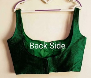 Phụ Nữ Phantom Lụa Đồng Bằng Thiết Kế Khâu Sari Áo Choli Top Áo Áo Cưới Mặc Áo - Product Image 2