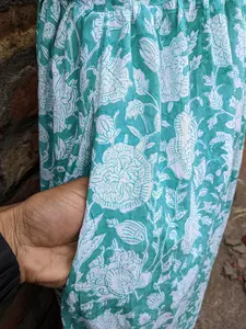 Bloque de mano Vestido estampado Bloque de impresión Túnicas indias Vestido largo de mano Vestido de algodón indio Vestido estampado - Product Image 3