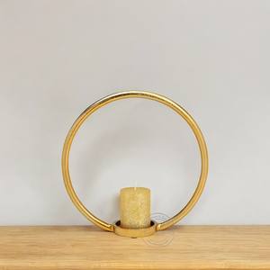 Bougeoir rond en fil métallique fait main pour une lueur chaude Design élégant améliore la décoration intérieure Idéal pour une utilisation intérieure et extérieure - Product Image 3