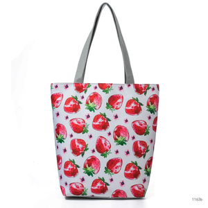 Sac fourre-tout en coton personnalisé élégant avec fermeture éclair, motif lettres, grande capacité, durable, pliable, écologique, tendance pour le shopping - Product Image 1