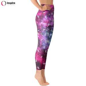 Pantalons de sport taille haute personnalisés, leggings et vêtements de sport pour femmes, vêtements de yoga par Inspire Apparel - Product Image 2