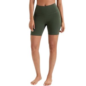 Quantité minimale de commande bas plaine couleur unie femmes taille haute sans couture Fitness Gym entraînement Shorts conception personnalisée taille élastique Yoga Shorts - Product Image 1