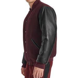 Vestes Letterman de style universitaire en laine légère de haute qualité Capuche de support de conception OEM personnalisable Noir pour la saison d'hiver XL - Product Image 6