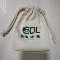 Sac cadeau en coton épais recyclable de style vintage pour bijoux, couleur et taille personnalisées, sac à cordon, logo personnalisé, ISO9001