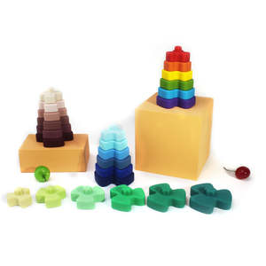 Infant <b>Baby</b> Silicone Stacking <b>Toys</b> for 2 to 4 Years Customized Wholesale BPA Free Food Grade New Arrival Educational <b>Toys</b> - Product Image 1