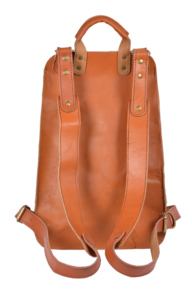 Sac à dos de bureau en cuir véritable fait à la main pour ordinateur portable Sac à dos en cuir marron pour hommes et femmes Sac à dos scolaire en cuir - Product Image 4