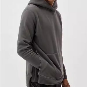 Sweat à capuche de luxe pour homme, coupe classique, 100 % coton molletonné, épais, écologique, respirant, streetwear, logo personnalisé, imprimé uni - Product Image 6