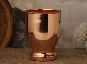 แก้วทัมเบลอร์ทองแดงแท้ใช้ค้อนทุบและทำด้วยมือโดยช่างฝีมือที่มีทักษะ - Product Image 2