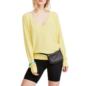 Free People Maglia termica casual da donna Santa Clara gialla taglia media - Product Image 1