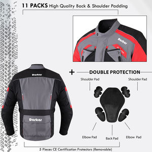 Veste de moto en Cordura imperméable et coupe-vent, col montant, taille plus, pour l'hiver, sur mesure, OEM 2025, course de motards - Product Image 4