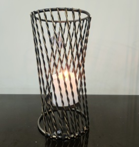 Handmade Durable Metal Wire Mesh Pillar <b>Holder</b> Vintage Iron <b>Candle</b> Stand Lanterns for Home <b>Garden</b> Decor Outdoor Christmas - Product Image 3