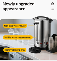 Distributeur de café en acier inoxydable 6 L (100 tasses) – Cafetière professionnelle pour usage domestique et traiteur